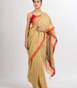 Ethnic motif woven design pure cotton jamdani saree