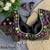 Black navratri italian soft silk blouse with real mirror, beads & kaudi work