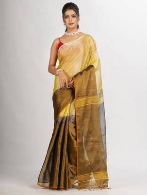 Geometric woven design saree 1