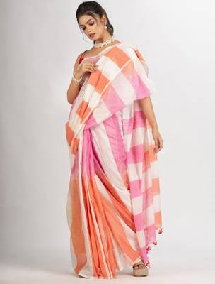 Striped pure cotton saree 4