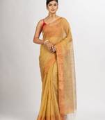 Ethnic motif woven design zari silk cotton jamdani saree