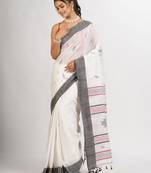 Ethnic motif woven design pure cotton jamdani saree