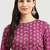 Pink cotton sanganeri printed non padded blouse