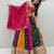 multicolor silk blend sequins work ghagra choli