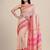 Beige & peach-coloured saree