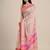 Beige & peach-coloured saree