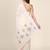 Off-white embroidered silk blend saree