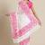 White & pink pure cotton solid saree