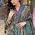 Green Anarkali Frock Style V Neck  Kurti Pant Dupatta Set