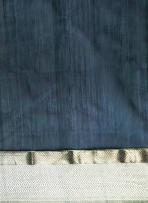 White & blue liva silk cotton woven design maheshwari saree 3