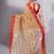 Beige & green woven design tissue saree