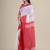 Women white taant jamdani cotton silk saree