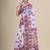 White & maroon woven design silk cotton jamdani saree