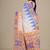 White & blue woven design jute silk jamdani saree