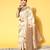 Beige woven design banarasi saree