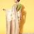 Beige woven design banarasi saree