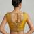 Mustard roman silk with coading sequence & beads work readymade blouse