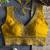 Mustard roman silk with coading sequence & beads work readymade blouse
