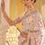 Beige & yellow floral silk blend banarasi saree