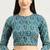 Green cotton sanganeri printed non padded blouse