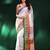 White & pink woven design pure cotton saree