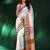 White & pink woven design pure cotton saree