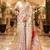 Cream-coloured & blue floral zari silk blend paithani saree