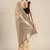 Beige floral silk blend banarasi saree