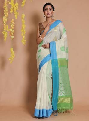 woven design zari tissue saree 1