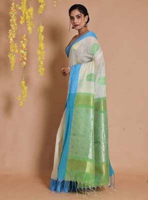 woven design zari tissue saree 2