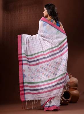 Checked pure cotton saree 3