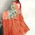 Floral printed zari banarasi saree