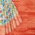 Floral printed zari banarasi saree