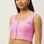 Pink cotton solid non padded blouse