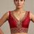 Red roman silk with coading sequence & beads work readymade blouse