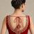 Red roman silk with coading sequence & beads work readymade blouse