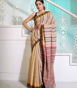 Striped pure cotton saree