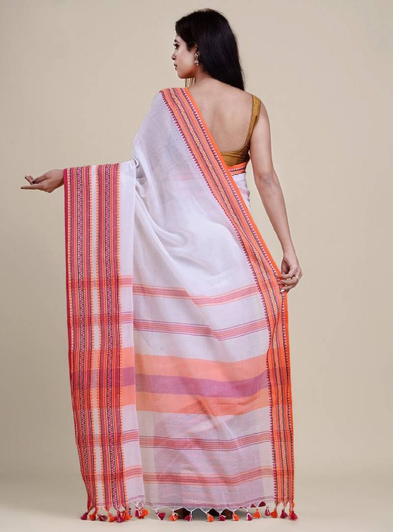 Woven design border saree