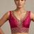 Ranipink roman silk with coading sequence & beads work readymade blouse