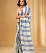 Striped pure cotton saree