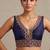 Purple roman silk with coading sequence & beads work readymade blouse