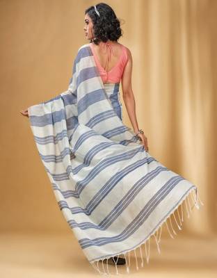 Striped pure cotton saree 4