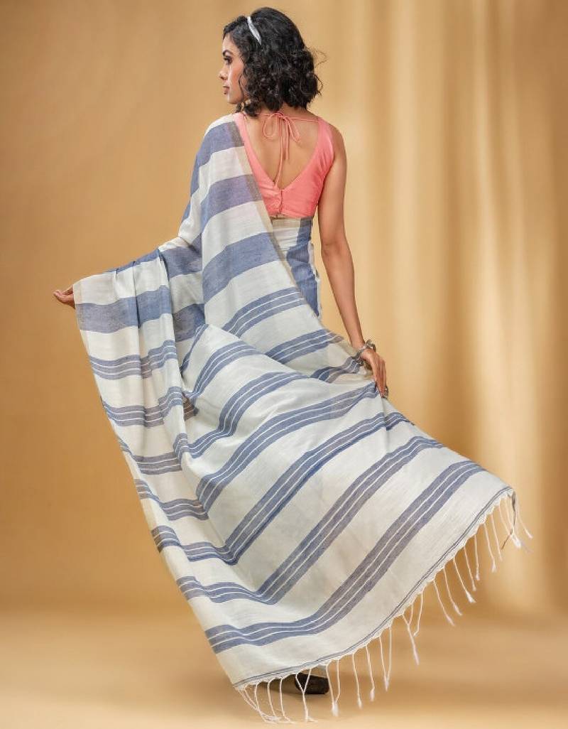 Striped pure cotton saree