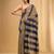 Striped tasseled pure cotton saree