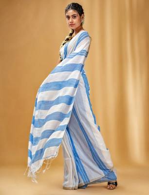 Striped pure cotton saree 3