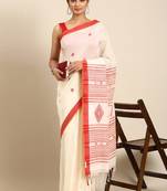 Handwoven jacquard weave pure cotton  saree