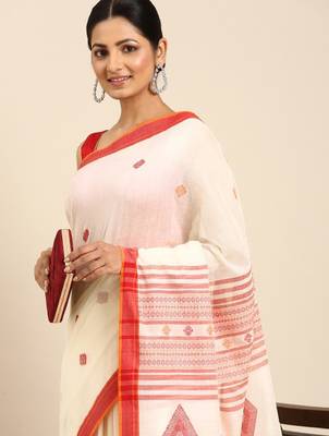 Handwoven jacquard weave pure cotton  saree 2