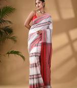 Woven design pure cotton saree