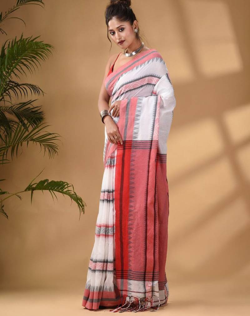 Woven design pure cotton saree