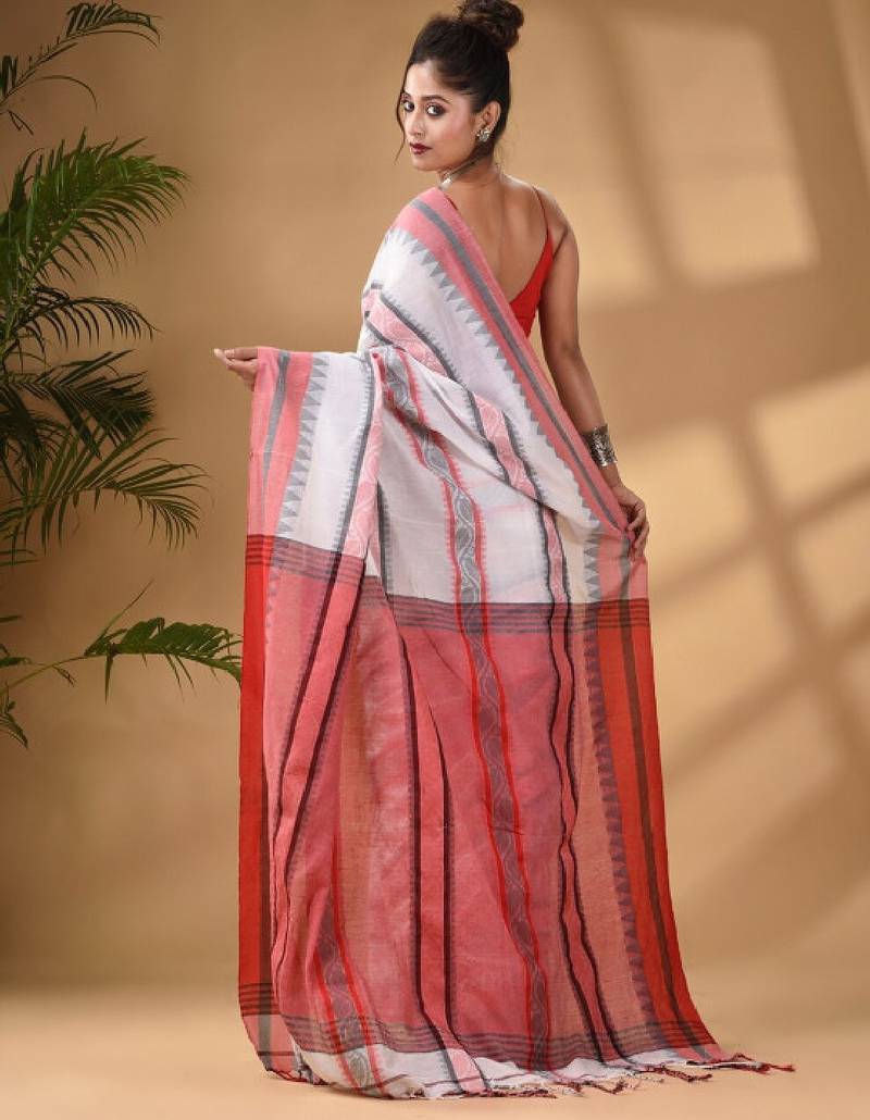 Woven design pure cotton saree